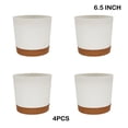 thumbnail image 4 of Inteprter 4 macetas para flores, bandeja para plantas, suministros de jardín, decoraciones, mano de obra fina, macetas de 6,5 pulgadas y 8 Jardín y Patio, 4 of 6