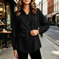 thumbnail image 7 of Aezemi Women Half Zip Shirts Loose Fit Collared Drawstring Elastic Waist Fashion Sports Outdoor Blouses Winter Fall Baggy Workout Exercise Dressy Work Pullover Tops L, 7 of 7
