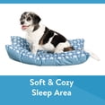 thumbnail image 5 of Vibrant Life Medium Tufted Plush Dog Bed, Blue Paw, 5 of 7