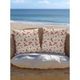 thumbnail image 5 of Outdoor Pillows Waterproof, Red Beige Rosebuds Bedding Throw Pillows with Insert for Couch Sofa Bed, Rustic RomanticFloral Botanical 16x16 Inch Pillowcases Decorative Camping Patio Pillow Set of 2, 5 of 8