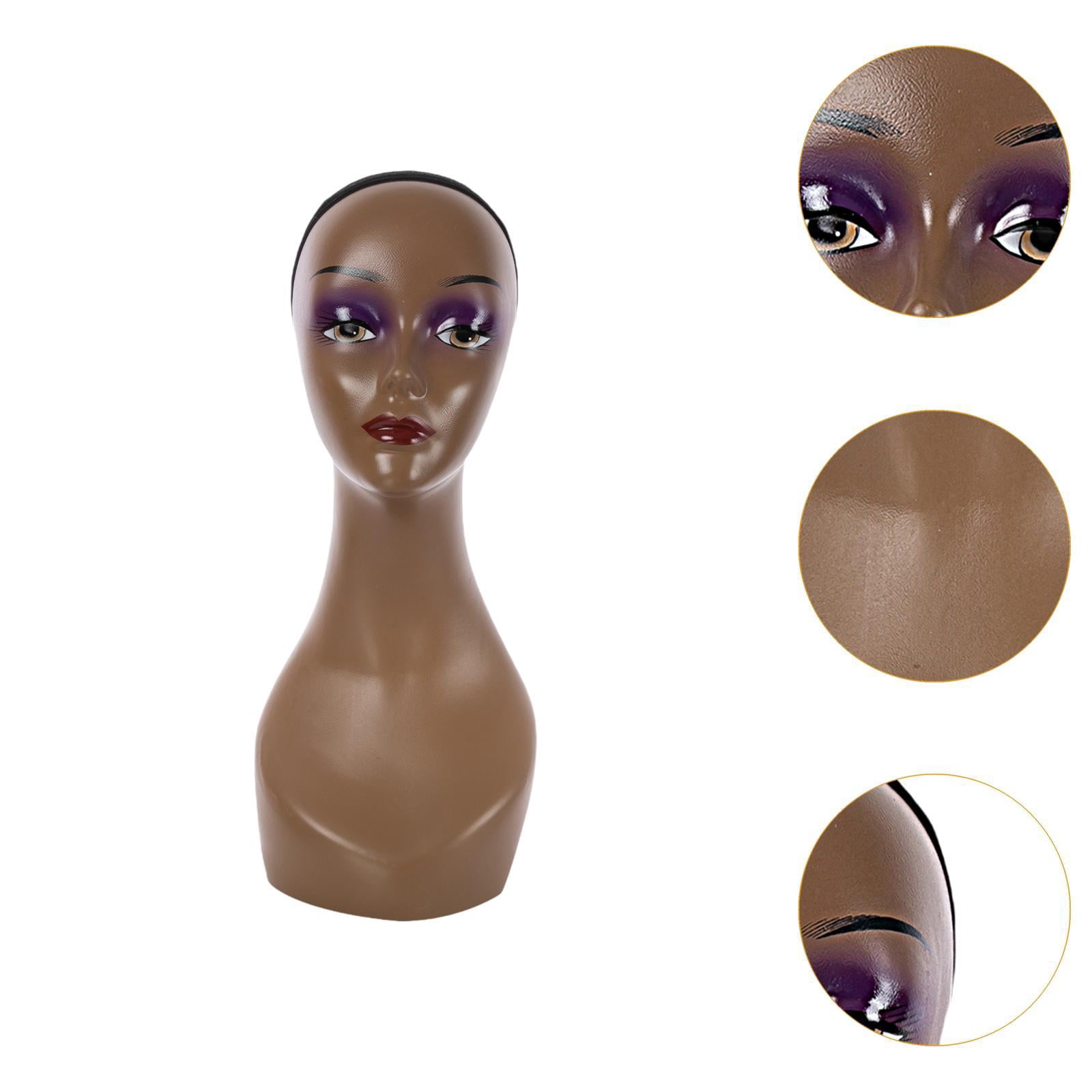 Gazechimp Bald Manikin Head Lightweight Holder for Jewelry Beauty Accessories Shop Red Lip