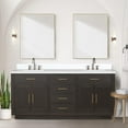 thumbnail image 3 of Abbey 72 in W Brown Oak Double Vanity, White Quartz Top and 34 in Mirrors, 3 of 6