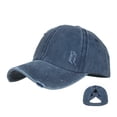 thumbnail image 3 of LEKODE Men's Caps Men Sun Hats Ball Caps Women Women's Golf Hats Men's Trucker Hats Denim Hat Men's Golf Hats Navy One Size, 3 of 4