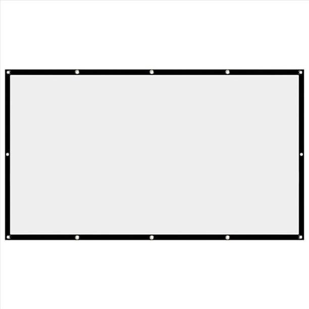 Pantalla de Proyector Pantalla de Cine 16:9 Pantalla de Proyector Portátil Plegable Lavable para Cine en Casa Película de 150 Pulgadas