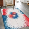 thumbnail image 3 of Independence Day Firework Washable Area Rug 2.7 x 5 ft 4th of July Red Blue American Flag Wood Grain, Soft Non Slip Rugs Stain Repellent Indoor Felt Carpet for Living Dining Room Bedroom Home Office, 3 of 9