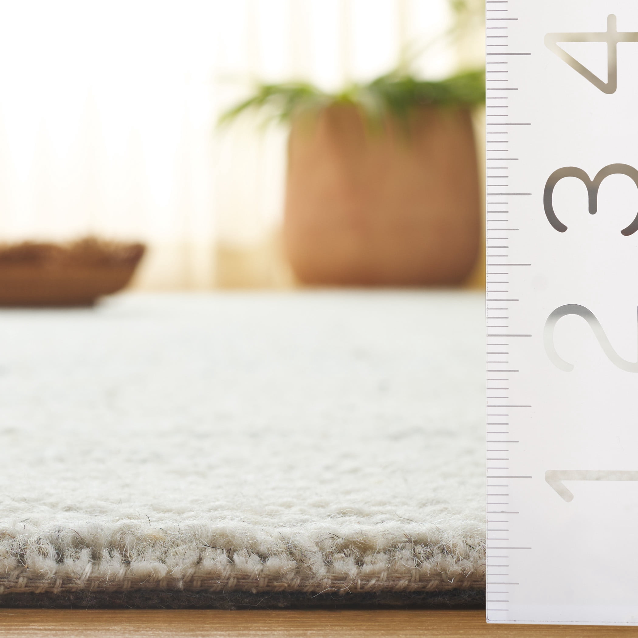 SAFAVIEH Pine Donald Solid Area Rug, Beige/Grey, 6' x 9'