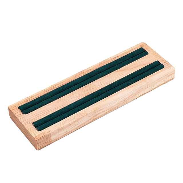 Bandeja organizadora de anillos de madera multiusos para exhibir joyas B