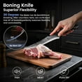 thumbnail image 4 of Kitchen Knives - Brisket Slicing Knife Set with Carving and Boning Knife, Japanese Style High Carbon Steel, Wood Handles, 2 PCS Set, 4 of 7