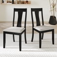 thumbnail image 2 of Castle Place Minimalist Wooden Dining Chair, Set of 2, Black, 2 of 8