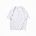 thumbnail image 2 of NIEWTR Boys Short Sleeve Shirts Kids Summer Crewneck T-Shirts Casual Tops Tees（White,6-7), 2 of 4