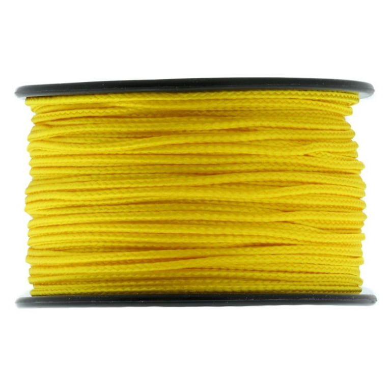 Micro Cord Paracord 1.18mm x 125' Yellow by Jig Pro Shop - Made in the USA  