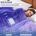 thumbnail image 4 of Teler Faux Fur Weighted Blanket for Adults, Sherpa Queen Size Heavy Blanket for Sleeping, 60” x 80”, 20 lbs,Sunset Purple, 4 of 8