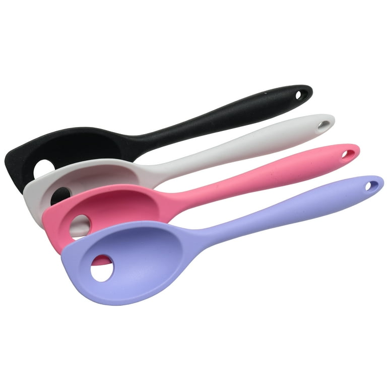 Chef Craft Premium Silicone Mixing Spoon, 11 inch, Pink 