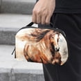 thumbnail image 2 of Horse Oxford Fabric Waterproof Portable Hard Drive Bag and Case with Cord Storage and Travel Charger Organizer for Electronic Devices - 5.9x9.44x3.14 in, 2 of 6