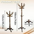 thumbnail image 6 of 74" Wooden Coat Rack Stand,Coat Racks Freestanding With 14 Hooks And Solid Round Base Heavy Duty Adjustable Height Hall Tree Coat Rack for Entryway Hallway Foyer Office Bedroomf (Triangle Antique), 6 of 6