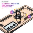 thumbnail image 3 of Allytech Moto Edge 20 Pro Case with Kickstand, Ring Holder Kickstand Military Grade Shockproof Anti-scratch Protective Compatible with Car Mount Case Cover for Motorola Edge 20 Pro -Gold, 3 of 6