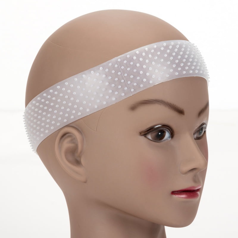 Transparent Silicone Headband Non Slip Drop-shaped Elastic Wig Band
