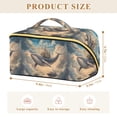 thumbnail image 4 of FORMRS Makeup Bag Travel Cosmetic Organizer for Women Fold Flat Zipper Pouch with Handle, Floating Whale, 4 of 8