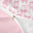 thumbnail image 3 of Meiyoeat Cute Bow Print Twin Duvet Cover, Watercolor Gingham Pattern Twin Bedding, Pink White,2pcs,No Comforter,Pink Reversible, 3 of 5