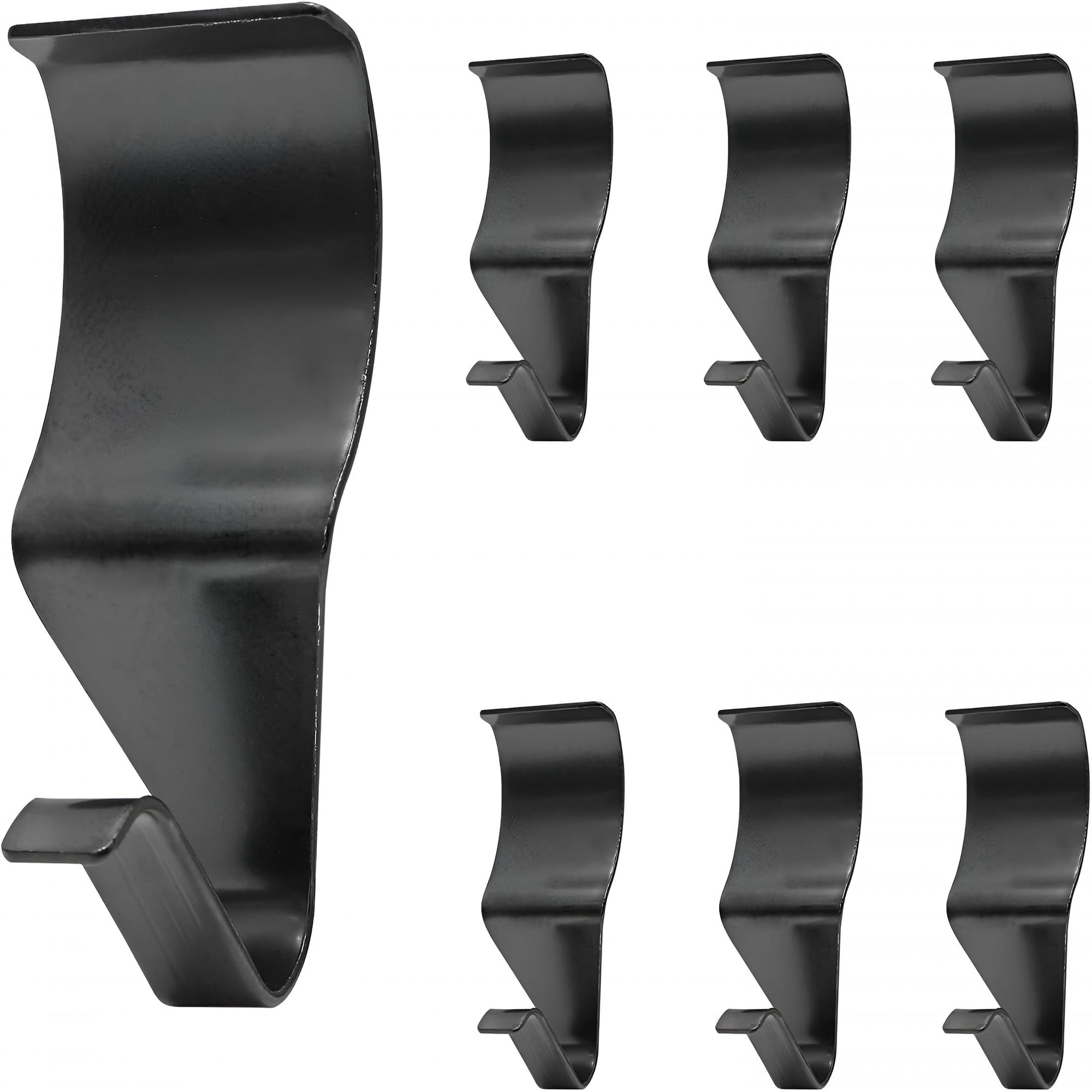 ZHZFKQ 6 Pcs Heavy Duty Stainless Steel Black Vinyl Siding Hooks No Hole Needed Low Profile Siding Clips for Hanging Wreath Outdoor Christmas Decorations