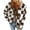 Brown, variant on BiZtdJrK Sherpa Fleece Jackets Women Plaid Long Sleeve Crop Jacket Lapel Button Down Warm Winter Coats Fashion Outerwear Brown S