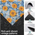 thumbnail image 3 of Blue Orange Sunflower Leaf Pattern Kitchen Rugs Sets Of 3,Kitchen Runner Rugs Non Skid Washable,Decorative Kitchen Floor Mats for Kitchen,Sink,Laundry,17"x30"+ 17"x47" + 17"x59", 3 of 6