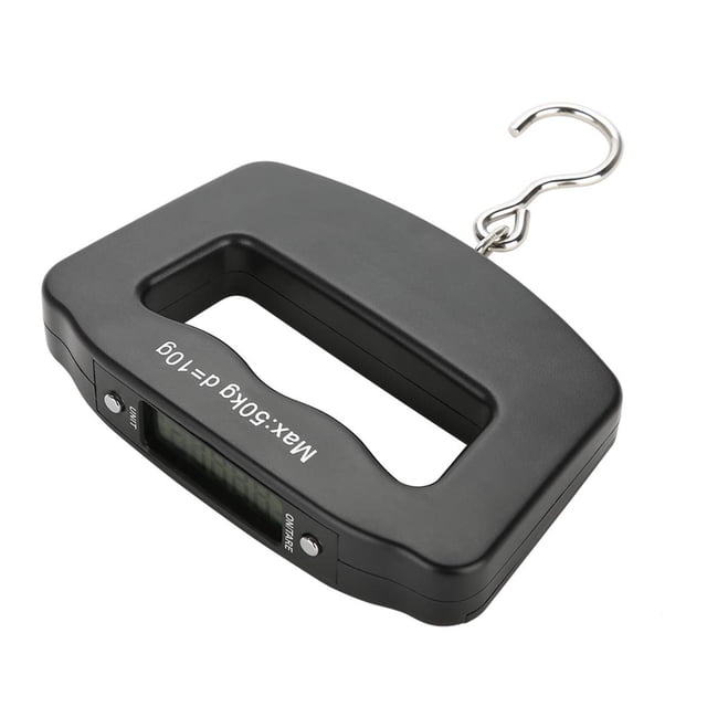 Digital Hanging Luggage Scale, 50kg 10g Portable Digital Precise Mini Fish Hook Scale Electronic Luggage Hanging Weight for Travel Luggage Shopping Post Package