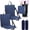 Navy Blue, variant on 2 Packs Stadium Seats with Back Support Foldable Portable Bleacher Chairs with Adjustable Strap, Bleacher Chair with Back and Cushion for Sport Event, Hiking, Fishing, Camping