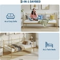thumbnail image 4 of YUSAZENS Lit de Jour Double avec Lattes Robustes, Base de Matelas, Or Gain de Place, 4 of 7