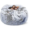 thumbnail image 1 of Lazy Sofa Pouf en Fausse Fourrure, 1 of 1