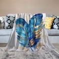 thumbnail image 2 of Chilfamy Feathers Soft Cozy Printed Blanket & Throw for All Seasons - Lightweight Flannel Travel Blanket for Bed - Anti-Pilling & Anti-Wrinkle 40x50in, 2 of 6