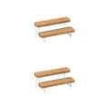 thumbnail image 1 of Advancent Transparent Wood Display Stand Storage for Action Figure Dessert Cosmetic 2 niveles 2Conjunto, 1 of 1