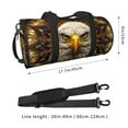thumbnail image 4 of Haiem Vintage Pattern Bald Eagle Pattern Gym Bag for Women Men, Waterproof Travel Duffel Bags, Personal Item Travel Bag Weekender Bag with Shoes Compartment & Wet Pocket, 4 of 8
