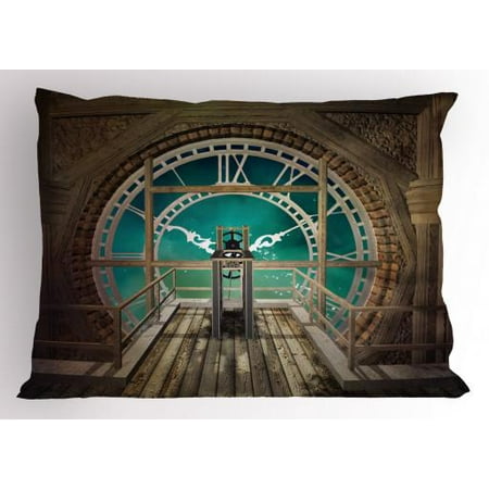 steampunk pillow sham fantasy