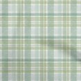 thumbnail image 1 of oneOone Cotton Cambric Green Fabric Check Dress Material Fabric Print Fabric By The Yard 56 Inch Wide, 1 of 4