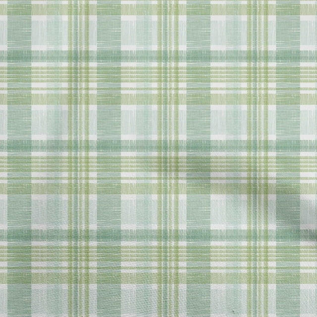 oneOone Rayon Green Fabric Check Sewing Material Print Fabric By The Yard 56 Inch Wide