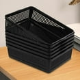 thumbnail image 6 of CarpNettore 6 Pieces Storage Baskets Black Display Storage Bins for Pantry Cabinet Shelf, 6 of 9