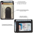 thumbnail image 4 of Alpine Swiss Mens RFID Money Clip Leather Minimalist Wallet Card Case ID Window, 4 of 8
