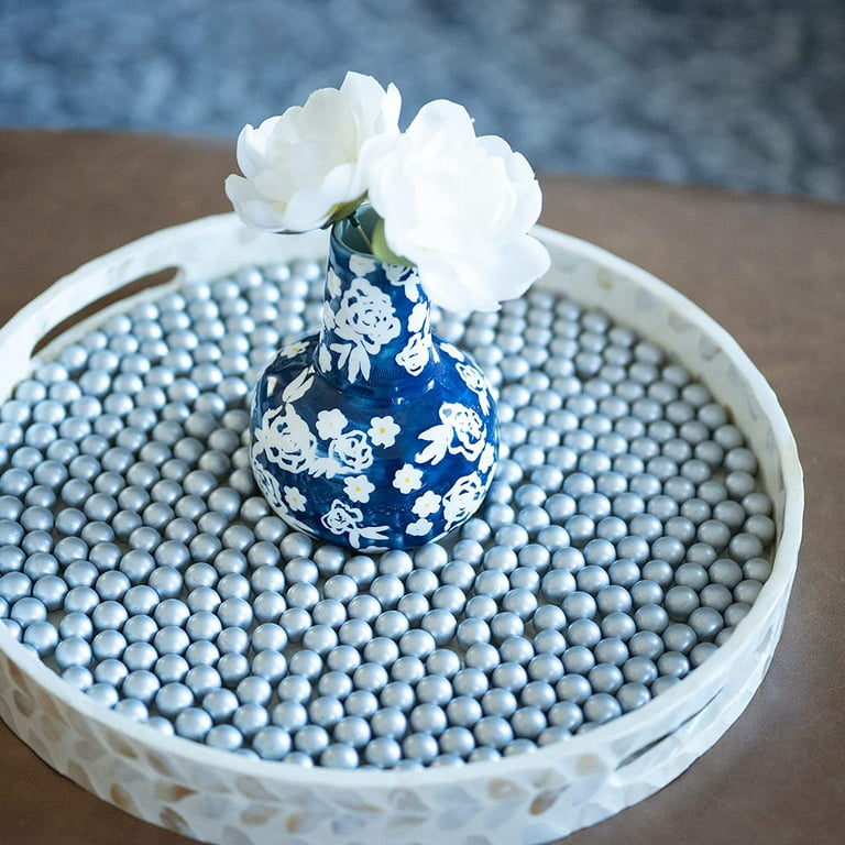 Light Blue Glass Marbles Bowl and Vase Fillers