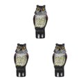thumbnail image 1 of Ruiboury Lifelike Owl Scarecrow Rotary Head Bird Repellent 3Set, 1 of 6