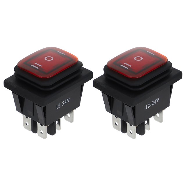 ADDHAT 2Ud Interruptor Rocker Impermeable Para Control De Equipos Y Aplicaciones Náuticas