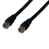 SANOXY 12ft F-Type Coaxial Cable – RG-59U 75 Ohm Male to Male Video Cable with Gold-Plated Connectors – Black
