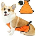 thumbnail image 2 of UOSIA Waterproof Dog Belly Cover Short Legged Female/Male Dog Chest Protector Warm Dog Vest,M,orange-Female, 2 of 6