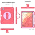 thumbnail image 3 of for iPad Pro 11 5th Gen 2024 Case, Military Grade Silicone Shockproof Heavy Duty Protective Cover for iPad Pro 11 2024 with Handle Strap & Pencil Holder Rotating Stand - Redpurple, 3 of 13