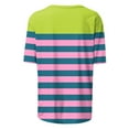 thumbnail image 4 of Summer Tshirts for Women Half Sleeve Floral Graphic Printed Tunic Tops Loose Fit Crew Neck Pleated Base Casual Tees (XL, Multicolor), 4 of 7