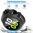 thumbnail image 2 of RoamRider for Samsung Galaxy Watch 5 & Watch 4 44mm Case, Hard Bumper Built-in Glass Film Shock Adsorption Drop Protection Full Cover Screen Protector Case, Transparent, 2 of 9