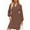 Brown, variant on Dresses for Women Long Sleeve V Neck Dress Fall Casual Midi Dress