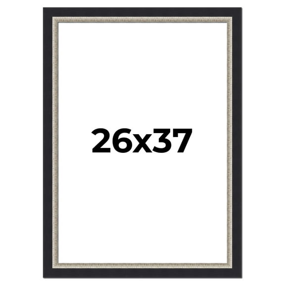 26x37 Frame Black Real Wood Picture Frame Width 2.25 Inches | Interior Frame Depth 0.5 Inches |