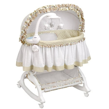 Kolcraft - Easy Reach Rocking Bassinet With Light Vibes Mobile