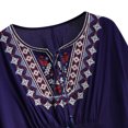 thumbnail image 5 of Pompotops Mode Femmes Été Décontracté Imprimé Taille Élastique Hauts Col en V Manches Courtes T-shirts Blouse Liquidation, 5 of 5